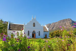 House Of Worship Prints: Dutch Reformed Church, Franschhoek, Western Cape, South Africa