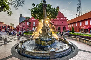 Dated Prints: Dutch Square, Christ Church, Malacca City, Malaysia
