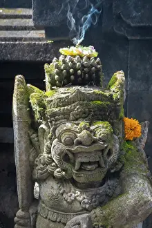 East Bali Prints: Dvarapala guardian statue, Besakih Great Temple (Pura Agung Besakih)