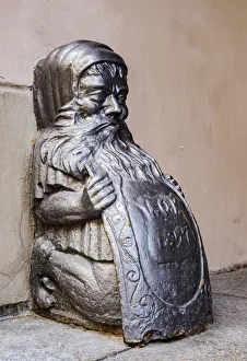 Vilnius Prints: Dwarf Figure, Old Town, Vilnius, Lithuania