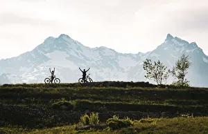 Madesimo Prints: E-bike ride across Alpe Andossi, Madesimo, Spluga Valley, Lombardy region, Italy