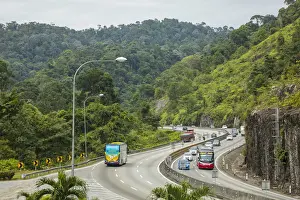 Motorway Prints: E1 Highway between Kuala Lumpur and Penang near Ipoh, Malaysia