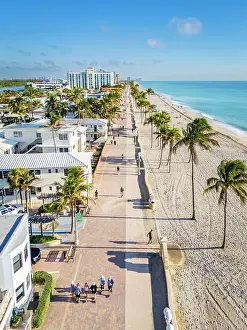 Hollywood Prints: Early Morning, Hollywood Beach Miami, Florida, USA