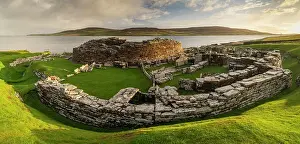 October Prints: Early morning sunshine at the Iron Age Broch of Gurness on Mainland Orkney