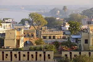 Pachewar Prints: Early morning view from Pachewar Garh Fort, Village of Pachewar, Rajasthan, India, Asia