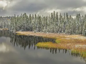 Provincial Park Prints: Early winter and pond in Lake Superior Provincial Park, Ontario, Canada
