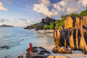 Tourist Collection: East Africa, Indian Ocean, Seychelles, La Digue Island, Anse Source d Argent