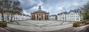 Saarland Prints: East facade of the Ludwigskirche on Ludwigsplatz in Saarbrücken, Saarland, Germany