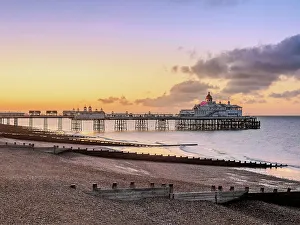 National Trail Prints: Eastbourne Pier at dawn, Eastbourne, East Sussex, England, United Kingdom