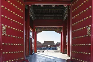 15th Century Prints: Eastern gate of the Hall of Preserving Harmony looking South. Forbidden City, Beijing