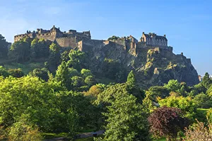 Edinburgh Castle with Princes Street Gardens, Edinburgh, Scotland, Great Britain Edinburgh Castle with Princes Street Gardens, Edinburgh, Scotland, Great Britain