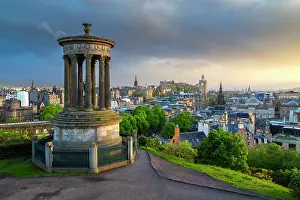 The Balmoral Prints: Edinburgh city centre from Calton Hill. Edinburgh, Scotland, United Kingdom