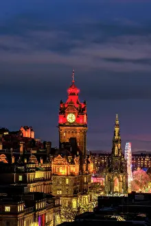 Big Wheel Prints: Edinburgh skyline, Balmoral clocktower