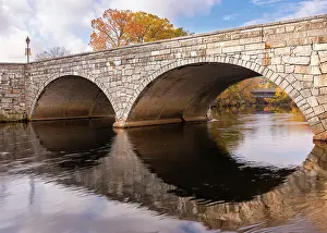 Timber Prints: Edna Dean Proctor Bridge in autumn, Henniker, New Hampshire, USA