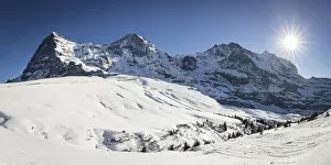 Eger, Monch, Jungfrau from Kleine Scheidegg, Jungfrau Region, Berner Oberland, Switzerland