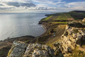 Egmont Bight from Houns-tout, Isle of Purbeck, Jurassic Coast World Heritage Site, Dorset Egmont Bight from Houns-tout, Isle of Purbeck, Jurassic Coast World Heritage Site, Dorset