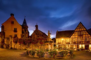 Eguisheim at Night, Alsace, France
