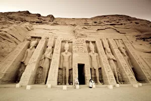Images Dated 23rd February 2010: Egypt, Abu Simbel, Temple of Nefertari and Hathor