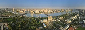 Al Qaira Gallery: Egypt, Cairo, River Nile and city skyline viewed from Cairo Tower