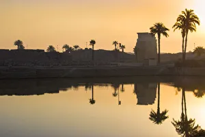Hall Prints: Egypt, Luxor, Karnak Temple, Sacred Lake