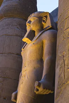 Egypt, Luxor, Luxor Temple, The First Court, Statues of Ramesses II