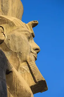 Images Dated 12th June 2017: Egypt, Luxor, Luxor Temple, The First Court, Statues of Ramesses II