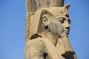 Egypt, Luxor, Luxor Temple, The First Court, Statues of Ramesses II