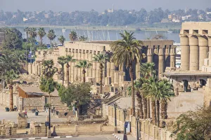 Papyrus Prints: Egypt, Luxor, View of Luxor Temple