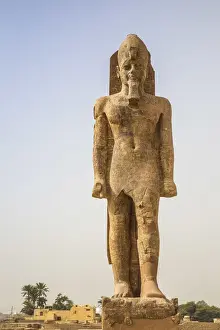 Hall Prints: Egypt, Luxor, West Bank, The Colossi of Amenhotep 111 at the Northern Gate of