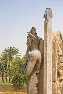 Egypt, Luxor, West Bank, Colossi at Temple of Amenhotep 111