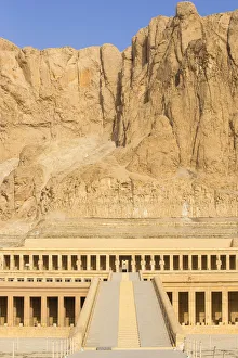 Egypt, Luxor, West Bank, Deir Al Bahri, Temple of Hatshepsut also known as Djeser-Djeseru