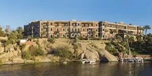 19th Century Gallery: Egypt, Upper Egypt, Aswan, Sofitel Legend Old Cataract hotel on the banks of the Nile