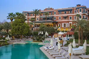 Egypt Collection: Egypt, Upper Egypt, Aswan, Swimming pool at the Sofitel Legend Old Cataract hotel