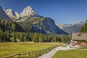 Footpath Prints: Ehrwalder Alm in the Gais valley above Ehrwald in Tirol, Tyrol, Austria