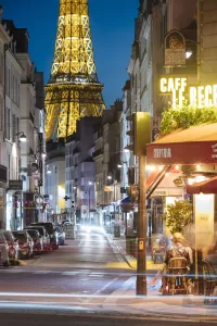 Movement Prints: Eiffel Tower at night, Paris, France
