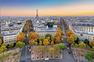 Paris Prints: Eiffel Tower and Paris skyline, France