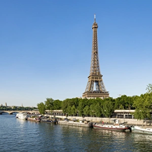 Eiffel Tower and Seine river, Paris, France