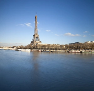 Eiffel Tower Prints: Eiffel Tower and Seine river, Paris, France
