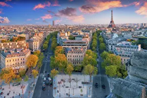 Eiffel Tower Prints: Eiffel Tower and skyline of Paris, Paris, France