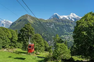 Cable Car Prints: Eiger and Monch from Isenfluh, Berner Oberland, Switzerland