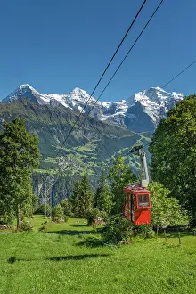 Cable Car Prints: Eiger, Monch and Jungfrau from Isenfluh, Berner Oberland, Switzerland