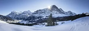 Images Dated 31st January 2022: Eiger, Monch, Jungfrau mountains above Grindelwald, Jungfrau Region, Berner Oberland, Switzerland