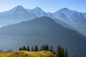 Images Dated 1st September 2021: Eiger, Monch and Jungfrau seen from Schynige Platte, Berner Oberland, Grindelwald, Bernese Alps