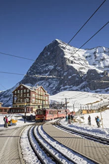 Images Dated 31st January 2022: Eiger mountain from Kleine Scheidegg, Jungfrau Region, Berner Oberland, Switzerland