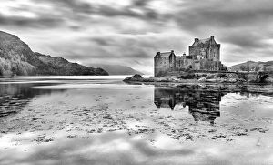 Mono Prints: Eilean Donan castle, Highlands, Scotland