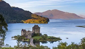 Eilean Donan Castle on Loch Duich, Dornie, Scotland, UK