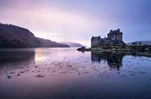 Eilean Donan castle at sunset, Highlands, Scotland