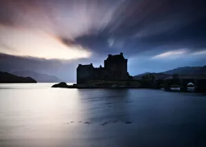 Images Dated 31st July 2012: Eilean Donan castle at sunset, Scotland, UK
