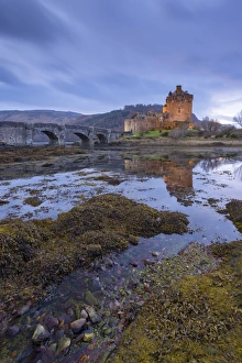 Dornie Prints: Eilean Donan Castle at twilight, Dornie, Scotland