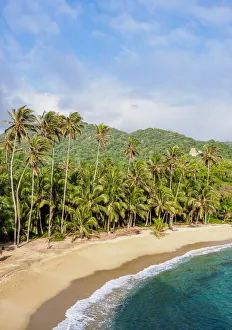 San Juan Prints: El Cabo San Juan del Guia beach, elevated view, Tayrona National Natural Park, Magdalena